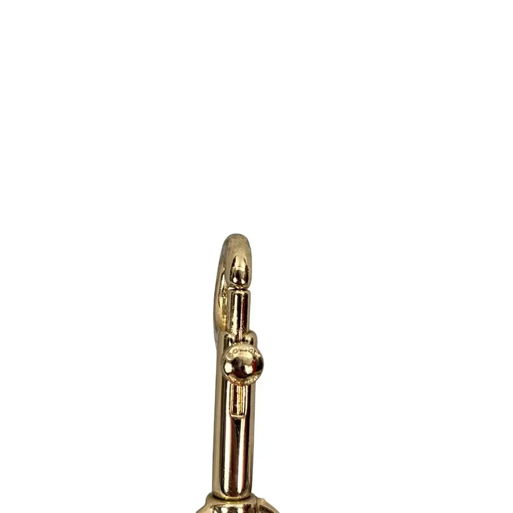 Coach Metallic Champagne Leather Crossbody Bag Strap Gold Hardware 40in